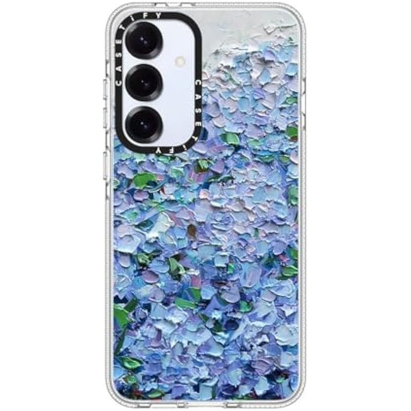Casetify Magnetic Clear Galaxy S25+ Case 【Compatible with Magsafe】 - Nantucket Blue Hydrangeas - Image 2
