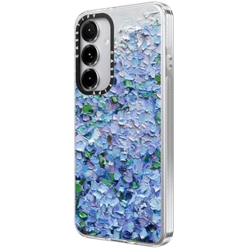 Casetify Magnetic Clear Galaxy S25+ Case 【Compatible with Magsafe】 - Nantucket Blue Hydrangeas - Image 5