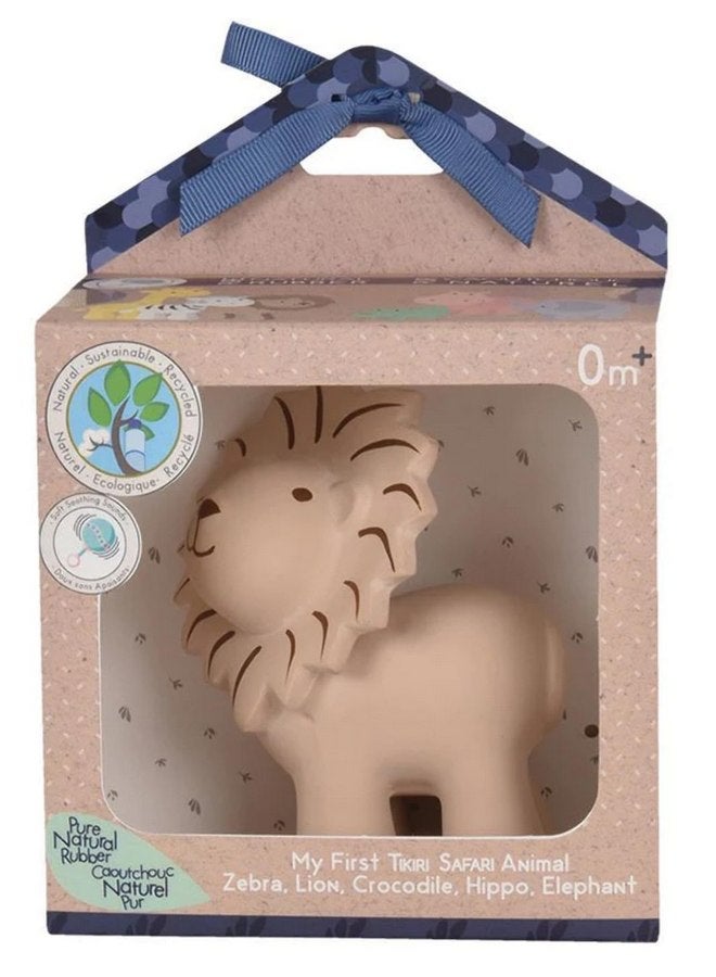 Tikiri Tikiri My First Safari Lion Natural Rubber Rattle (Brown) - Image 2