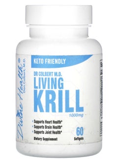 Divine Health Dr. Colbert M.D. Living Krill 1000 mg  60 Softgels (500 mg per Softgel) 