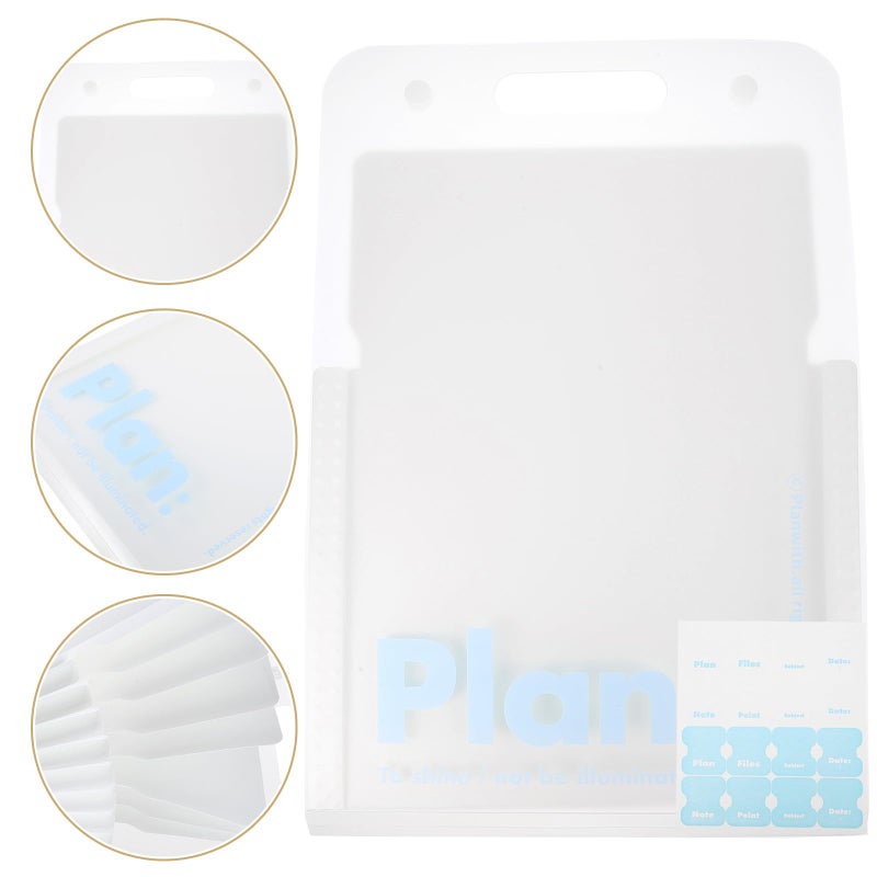 Multi Layer A4 Expanding File Organizer with Handle Divider Tabs and Pockets - Image 4