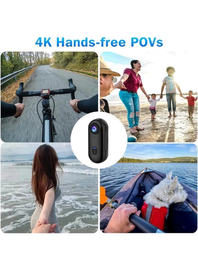 BlueFire 4K Ultra HD Thumb Action Camera - Magnetic, Waterproof 30M & Wearable Body Cam with 360° Clip | Hands-Free POV Vlogging for Cycling, Travel, Sports & Outdoor Adventures | H.265, Loop Recording, 150 Min Battery Life & WiFi Connectivity  - Image 3