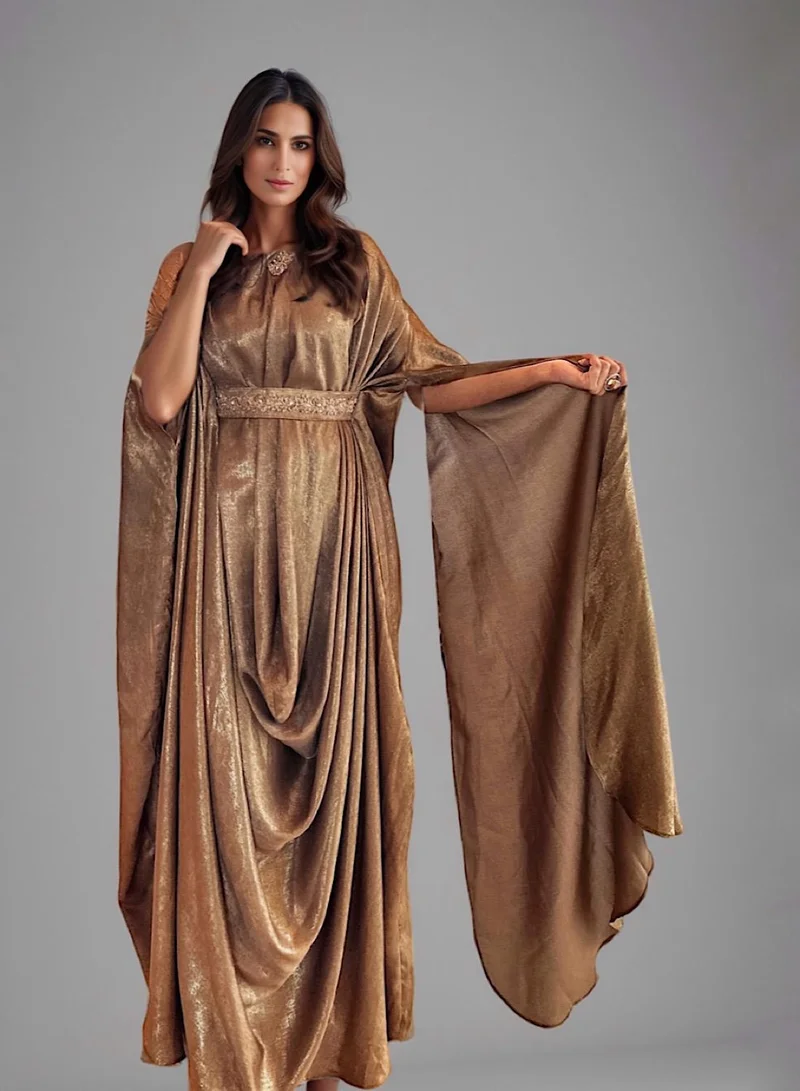 إكستاسي Shimmer Drape Kaftan