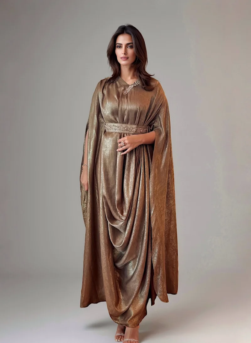 ECSTACY Shimmer Drape Kaftan
