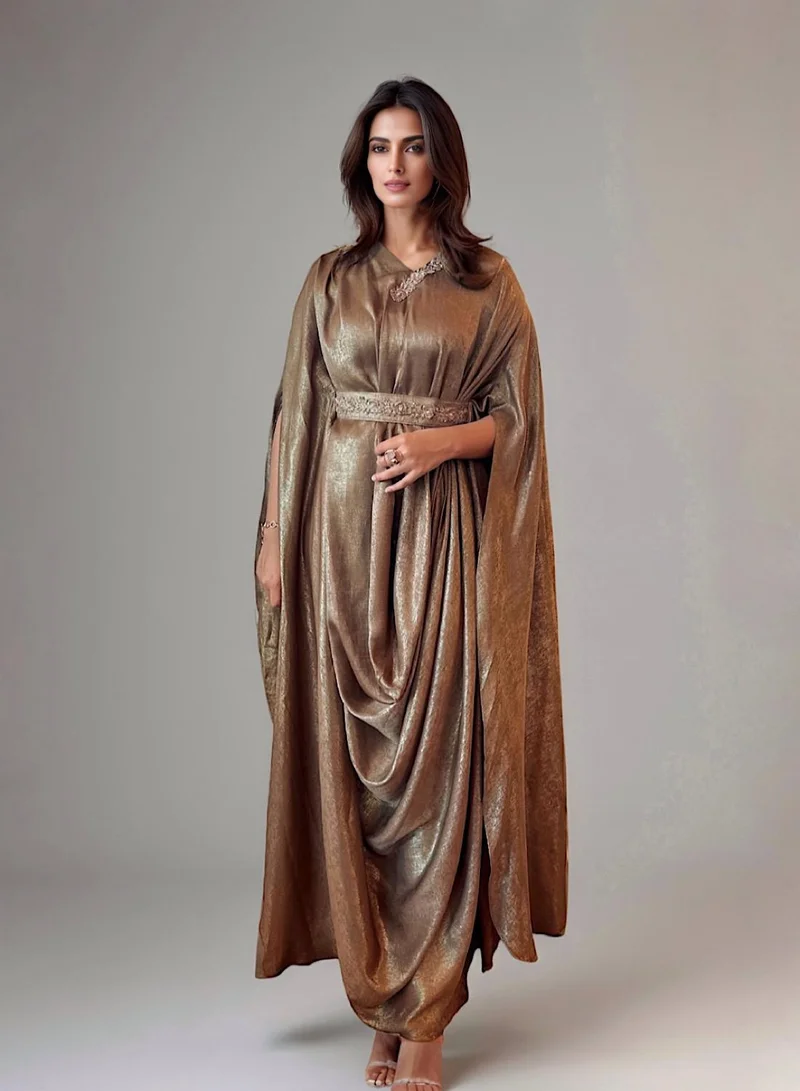 ECSTACY Shimmer Drape Kaftan