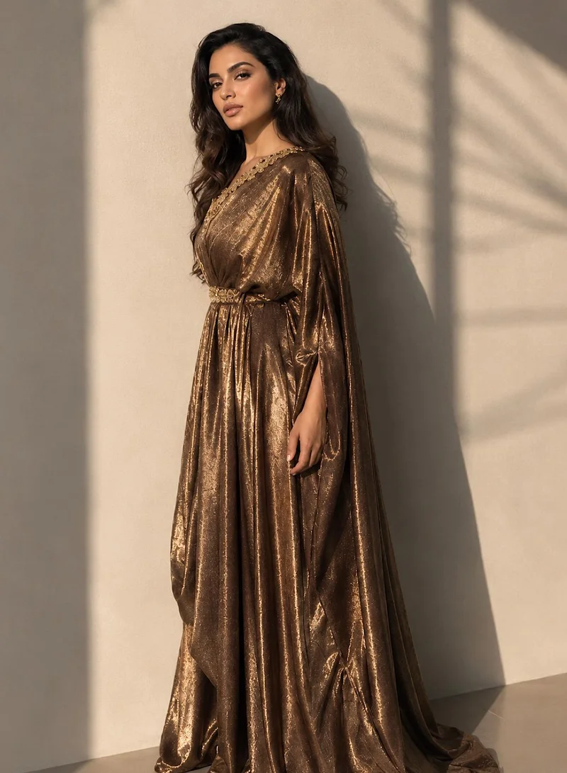 Ecstacy  Shimmer Drape Kaftan for Women | Best Price UAE