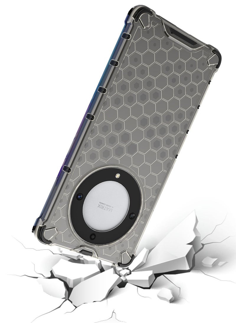 TEAM LUXURY Honor X9A 5G Case Cover Honeycomb Shockproof Anti-Dust Heavy Duty Protection Airbags Rugged Dual Layer Raised Edge Outdoor Protector Hybrid Phone Back Cover Protection - Image 3