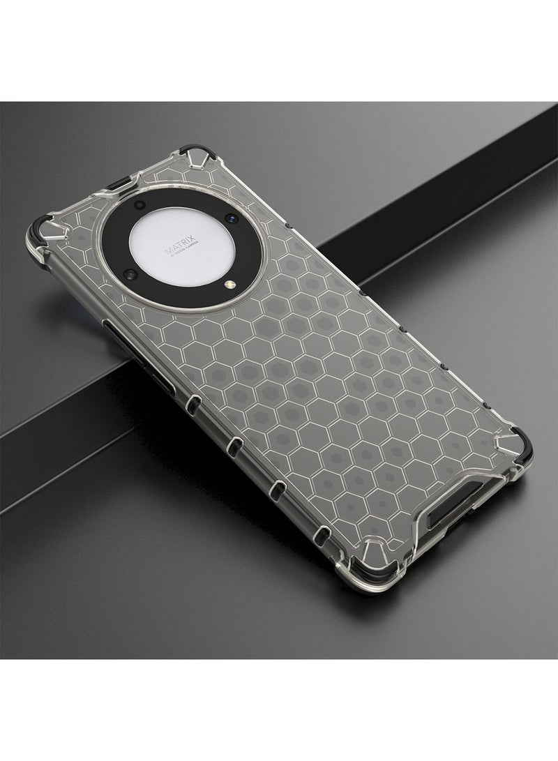 TEAM LUXURY Honor X9A 5G Case Cover Honeycomb Shockproof Anti-Dust Heavy Duty Protection Airbags Rugged Dual Layer Raised Edge Outdoor Protector Hybrid Phone Back Cover Protection - Image 4