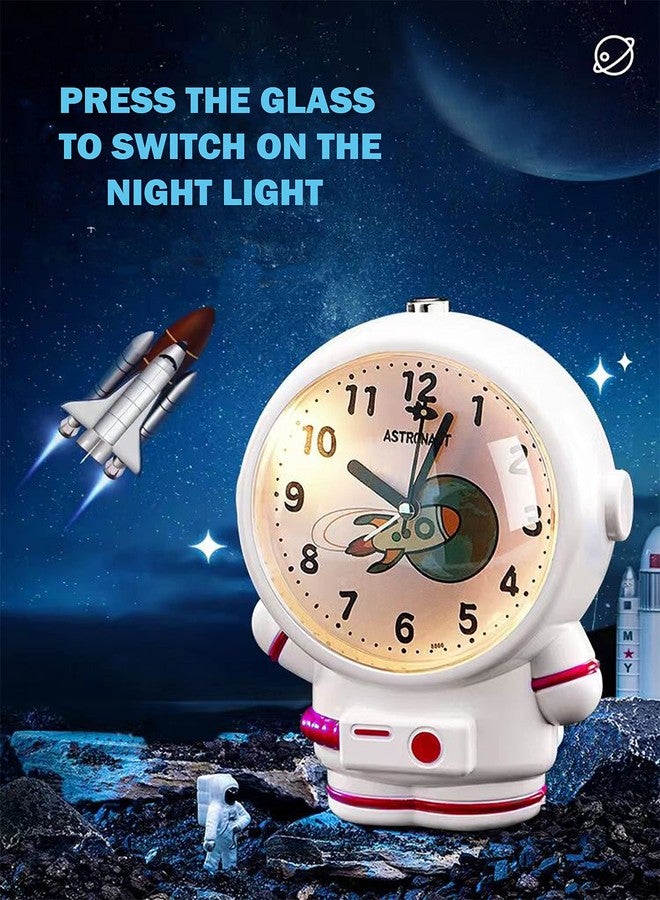 RIANZ Outer Space Astronaut Night Light Table Alarm Clock with Two Different Alarm Tones (Multi Color)Plastic,Large - Image 5