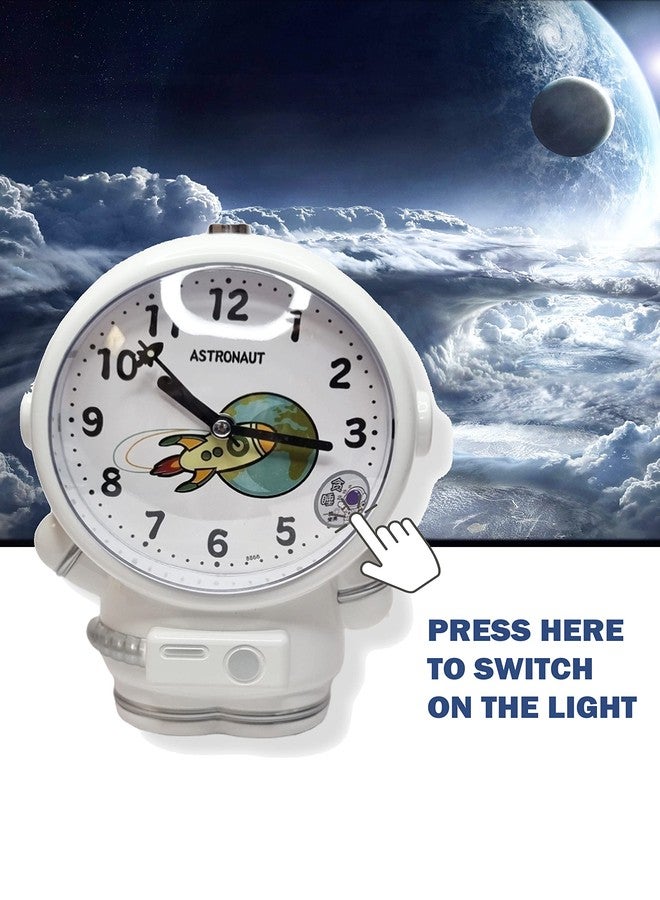 RIANZ Outer Space Astronaut Night Light Table Alarm Clock with Two Different Alarm Tones (Multi Color)Plastic,Large - Image 4