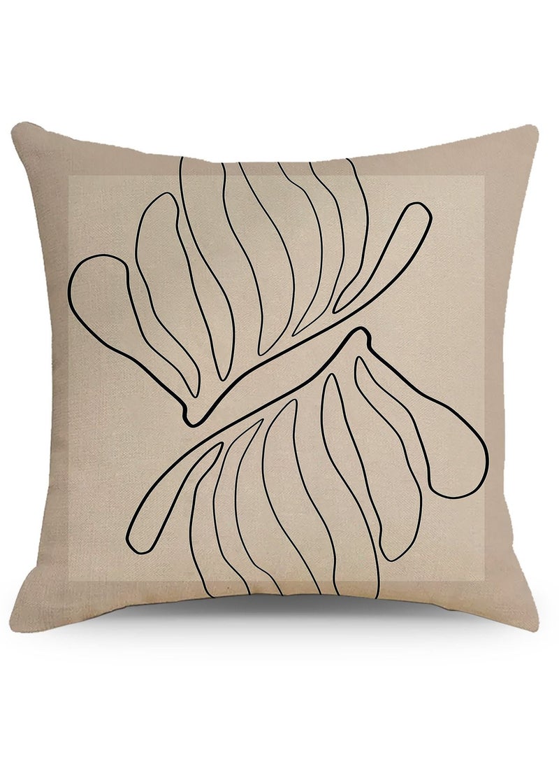 Y&D Nordic abstract pattern linen material pillowcase pillow cover 45*45cm 