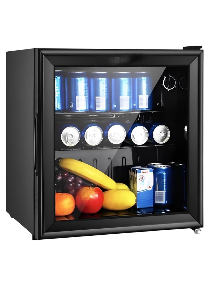LC Mini Fridge 50L Beverage Refrigerator – Compact 55W Cooler with Tempered Glass Door, Constant Temperature Control, Quiet Operation for Home, Office, Dorm - Image 1