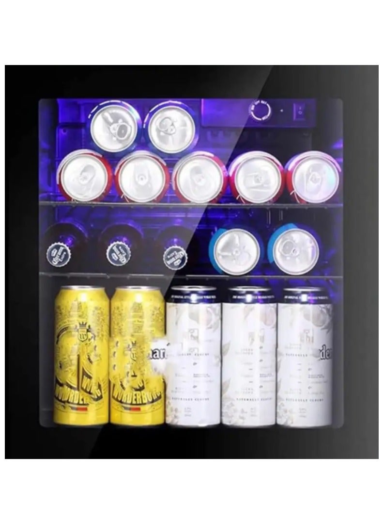 LC Mini Fridge 50L Beverage Refrigerator – Compact 55W Cooler with Tempered Glass Door, Constant Temperature Control, Quiet Operation for Home, Office, Dorm - Image 4