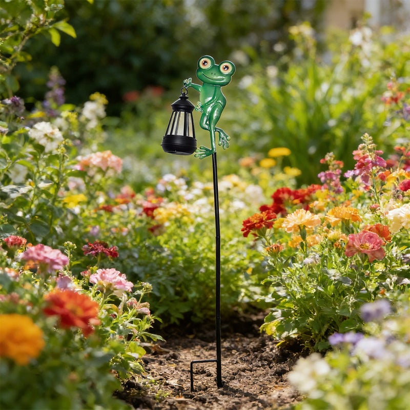 Iron Colorful Hummingbird Lantern Stake Light for Outdoor Solar Villa Garden Lawn Decor - Image 5