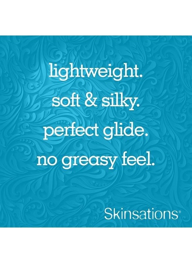 Skinsations - Body Massage Oil - Vanilla 8oz | Edible Blend of Sweet Almond Oil, Fractionated Coconut Oil, Grapeseed Oil, Jojoba Oil with Enticing Vanilla Scent, Body Oil Gift for Him and Her - Image 1