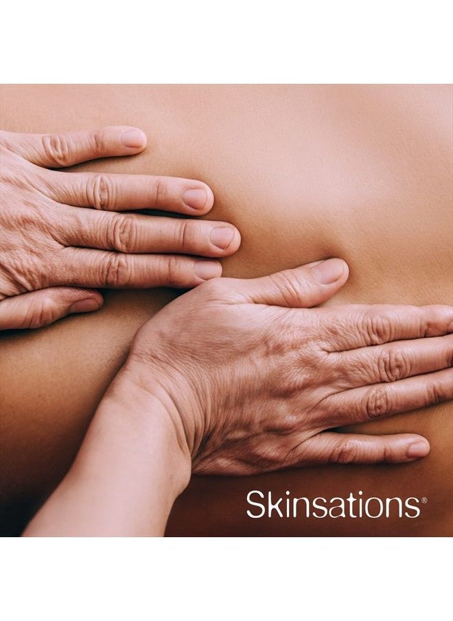 Skinsations - Body Massage Oil - Vanilla 8oz | Edible Blend of Sweet Almond Oil, Fractionated Coconut Oil, Grapeseed Oil, Jojoba Oil with Enticing Vanilla Scent, Body Oil Gift for Him and Her - Image 1
