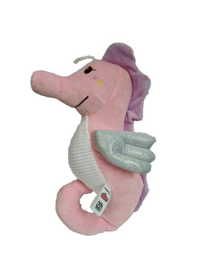 ERRECOM Ultra Soothe & Glow Seahorse, Pink, Plush Toy with Music, Ocean Sounds and Lights for Baby  - Image 1