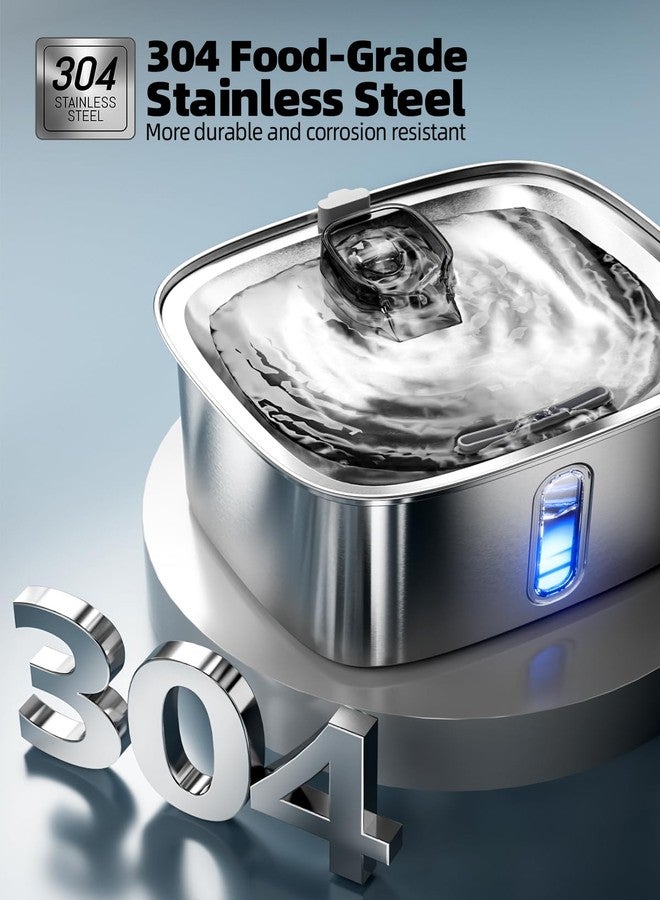 MAILOFY Dog Water Fountain for Large Dogs, 9L/2.4Gal Stainless Steel Dog Fountain with Water Level Window & Filtration, Automatic Pet Water Bowl Dispenser Indoor, Super Quiet for All Dogs and Multi-Pet - Image 4