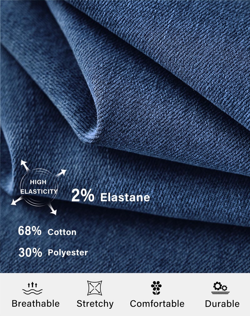 roswear Bell Bottom Jeans for Women High Waist Stretchy Flare Jeans Denim Trousers Pants Classic Blue X-Large - Image 5