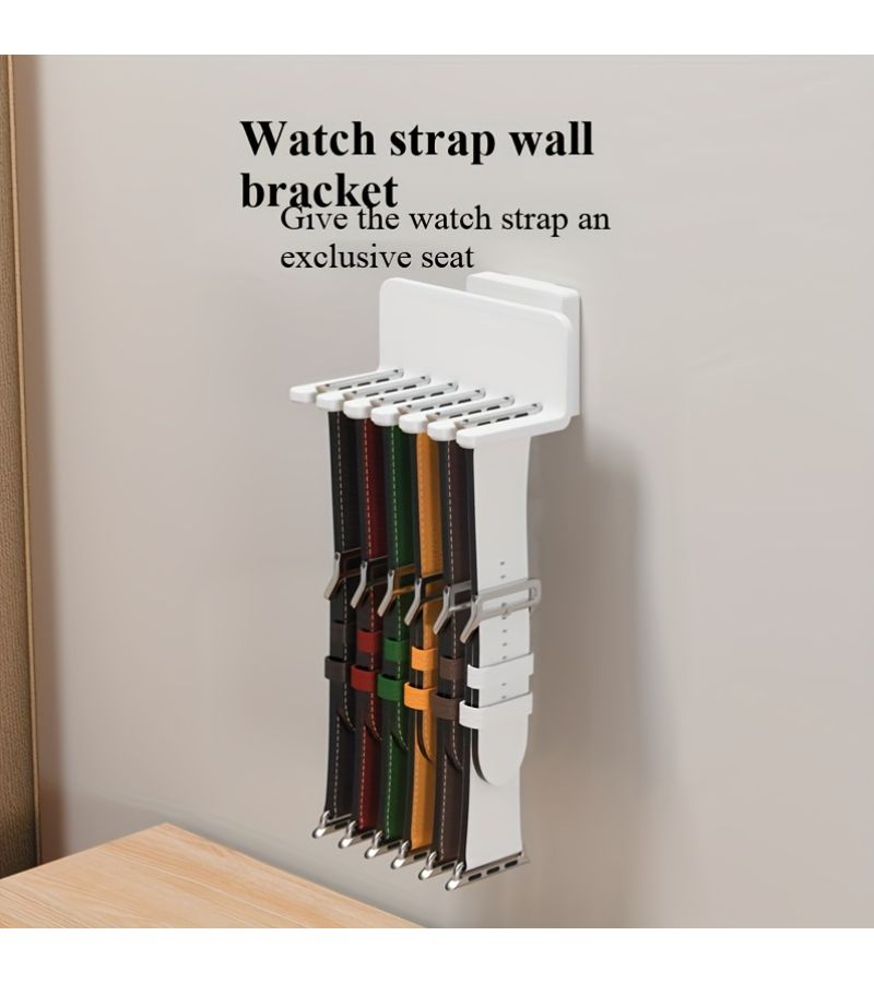 Black Wall Mounted No Drill Apple Watch Band Rack For Bedroom - Image 1