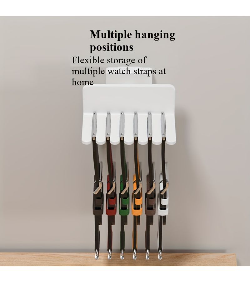Black Wall Mounted No Drill Apple Watch Band Rack For Bedroom - Image 2