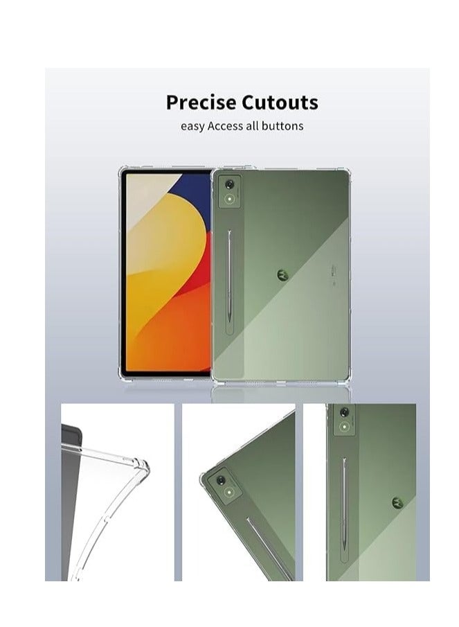 general Clear TPU transparent case for Motorola Moto Pad 60 Pro 12.7 (2025) Flexible and durable protection Silicone rubber back cover for Moto Pad 60 Pro - Image 3
