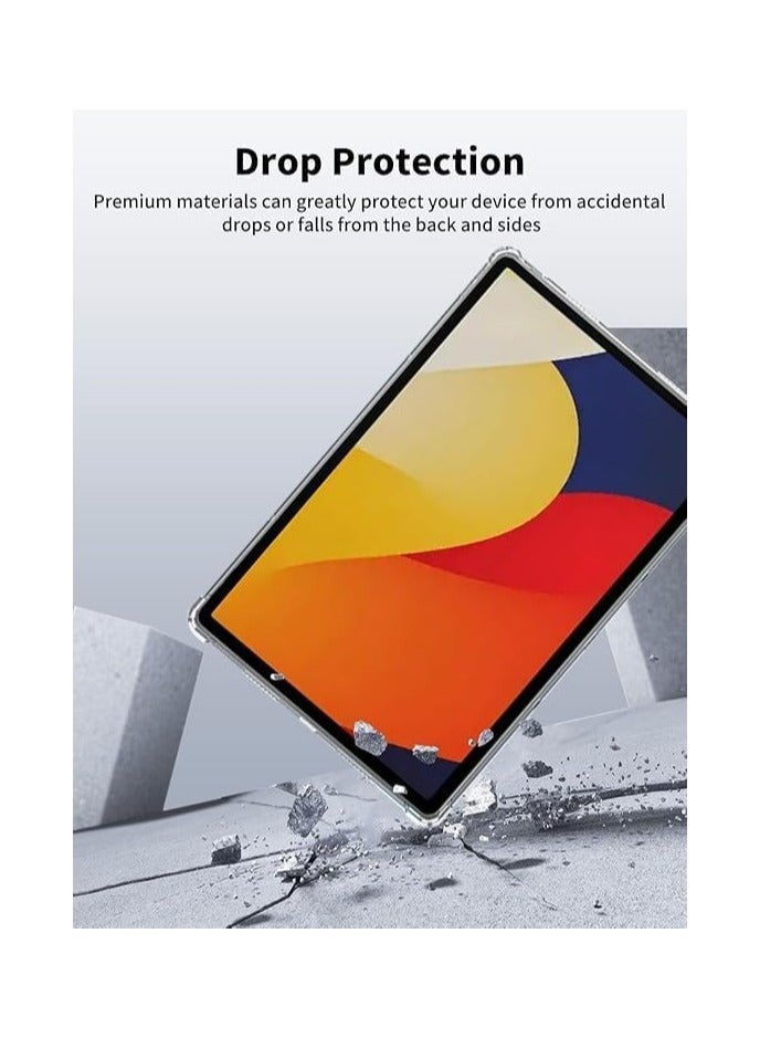 general Clear TPU transparent case for Motorola Moto Pad 60 Pro 12.7 (2025) Flexible and durable protection Silicone rubber back cover for Moto Pad 60 Pro - Image 2