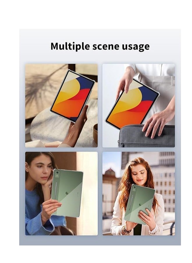 general Clear TPU transparent case for Motorola Moto Pad 60 Pro 12.7 (2025) Flexible and durable protection Silicone rubber back cover for Moto Pad 60 Pro - Image 5