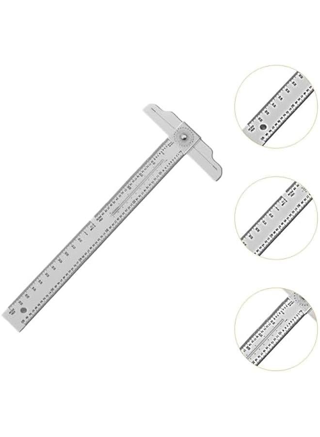 T Square Ruler Rotatable T Ruler Transparent Engineering Ruler T Square 24 Ruler for Office Home Engineer Woodworking  - Image 4