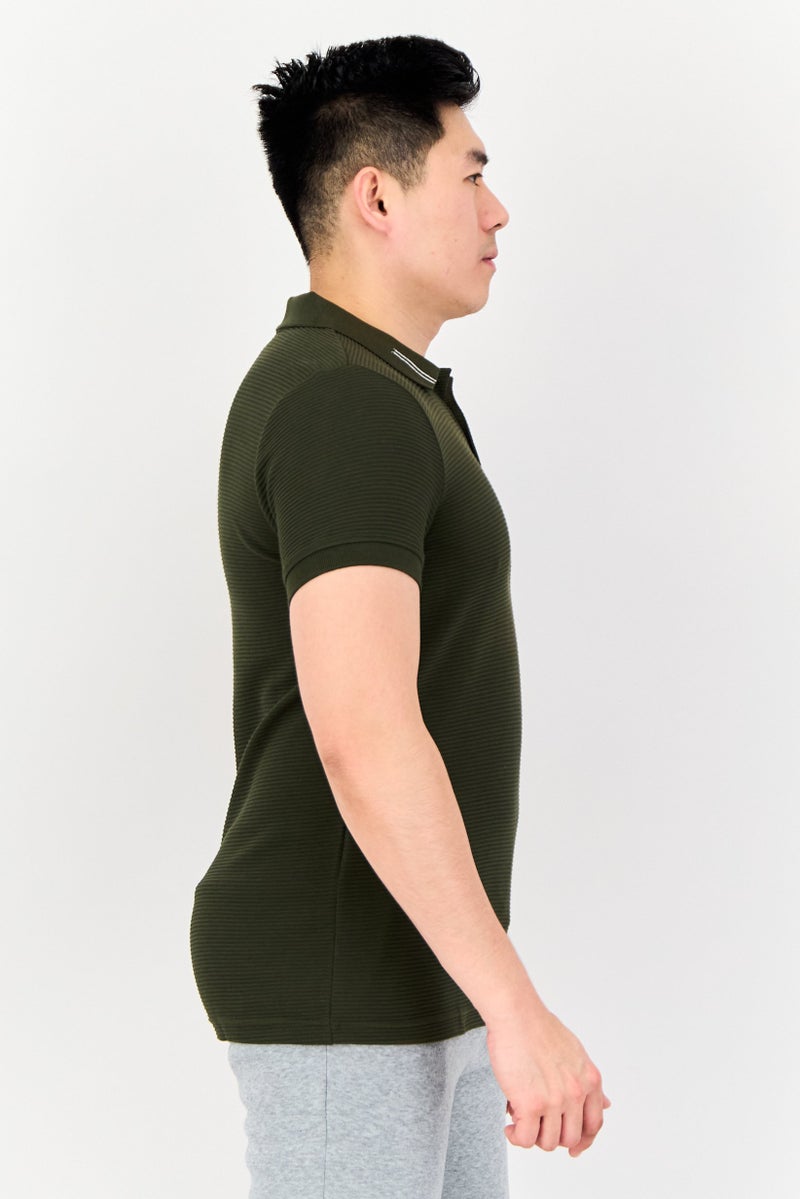 PUMA Men Sportswear Fit Short Sleeves Outdoor Polo Shirt, Dark Olive - Image 4