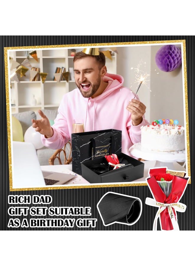 Tioncy 10 Pcs Gifts Set for Men: Men Birthday Gift Basket Box Kit-16 oz Tumblers Wallet Tie Belt -retirement Anniversary Thank You Present for Dad Husband Boyfriend Coworker(Rose) - Image 5