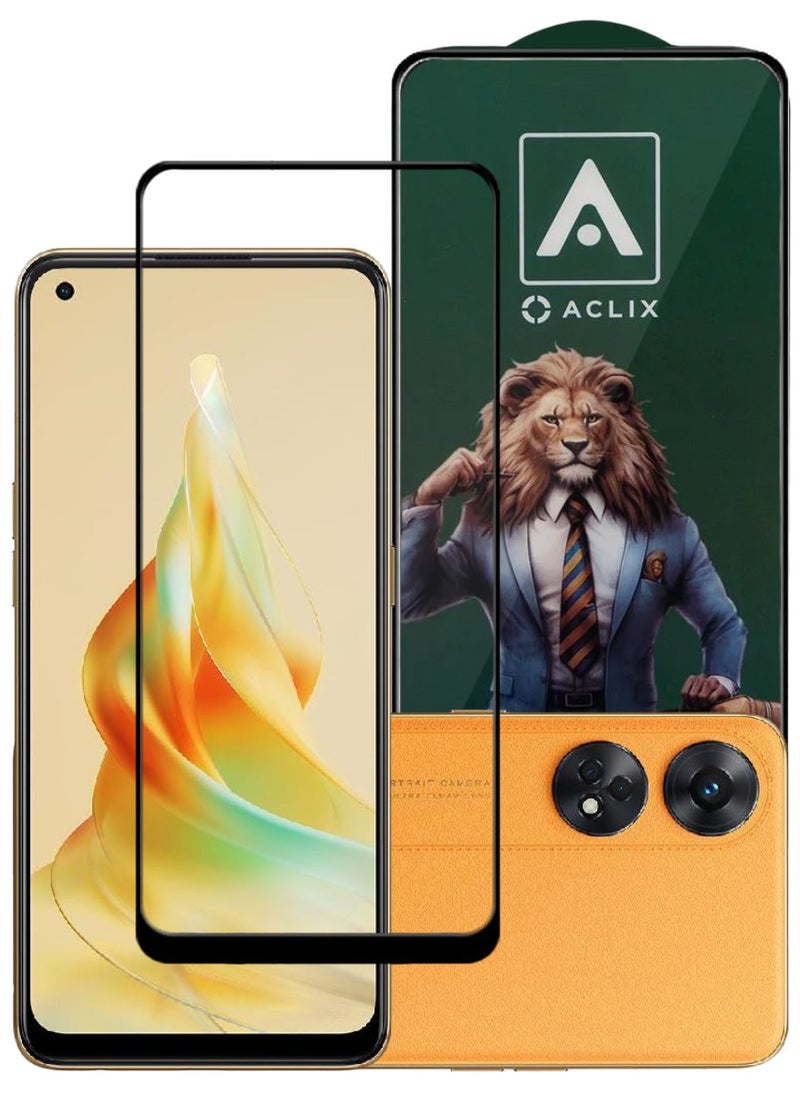 ACLIX Antistatic ESD Dustproof Premium Quality High Definition Tempered Glass Screen Protector Designed For Oppo Reno8 T - Image 1