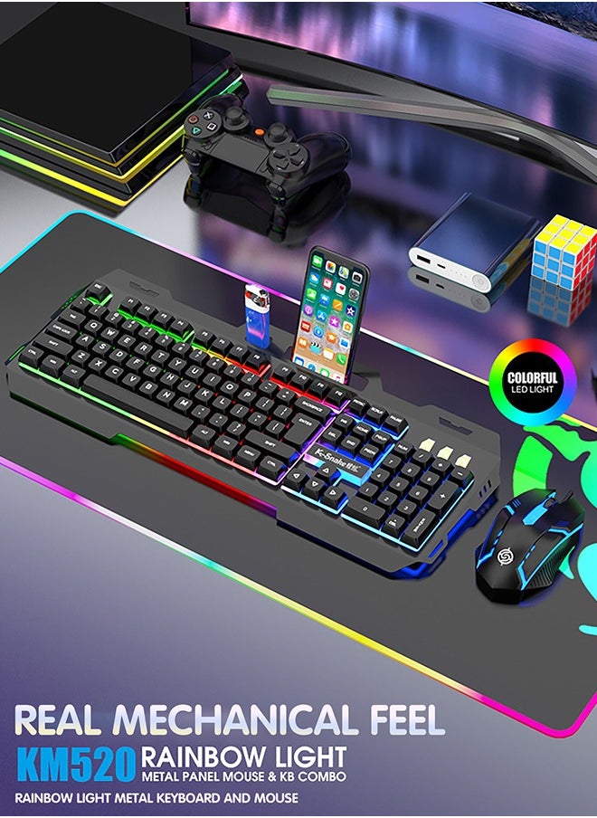 HaveDream - Mechanical Luminous Feel English Keyboard And Mouse Set, Wired USB (Black) - Image 1