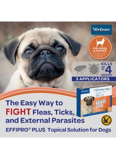 Virbac Virbac Effipro Plus Topical Solution for Dogs - Dog Flea and Tick Treatment for Small Dogs (5-22.9lbs), 3 Doses, Waterproof Topical Prevention  - Image 4