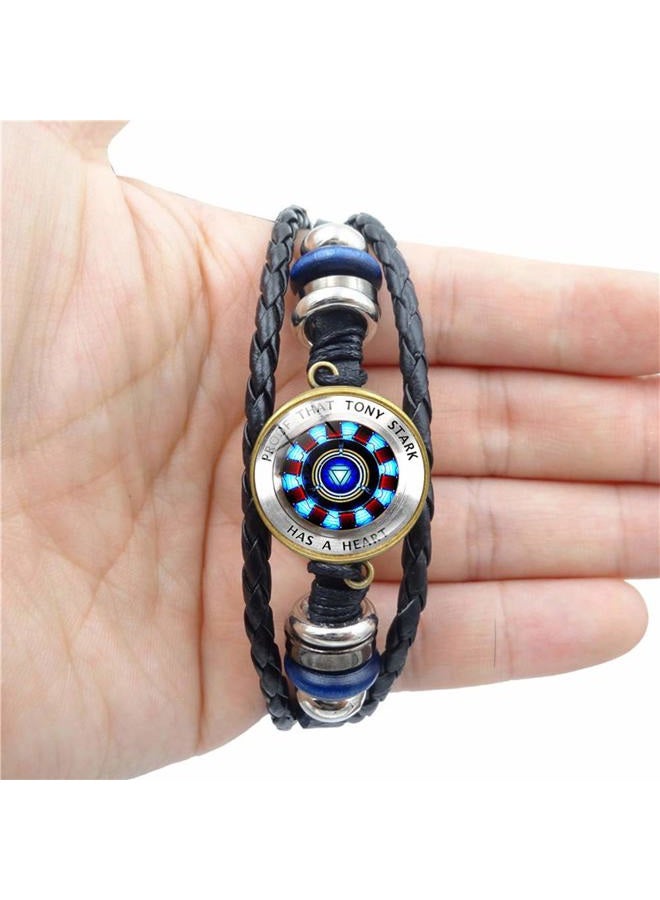 Gerophor Arc Reactor Illuminate T-Shirt Tony Cosplay Novelty Costume Stark Bracelet (XL) Black - Image 3