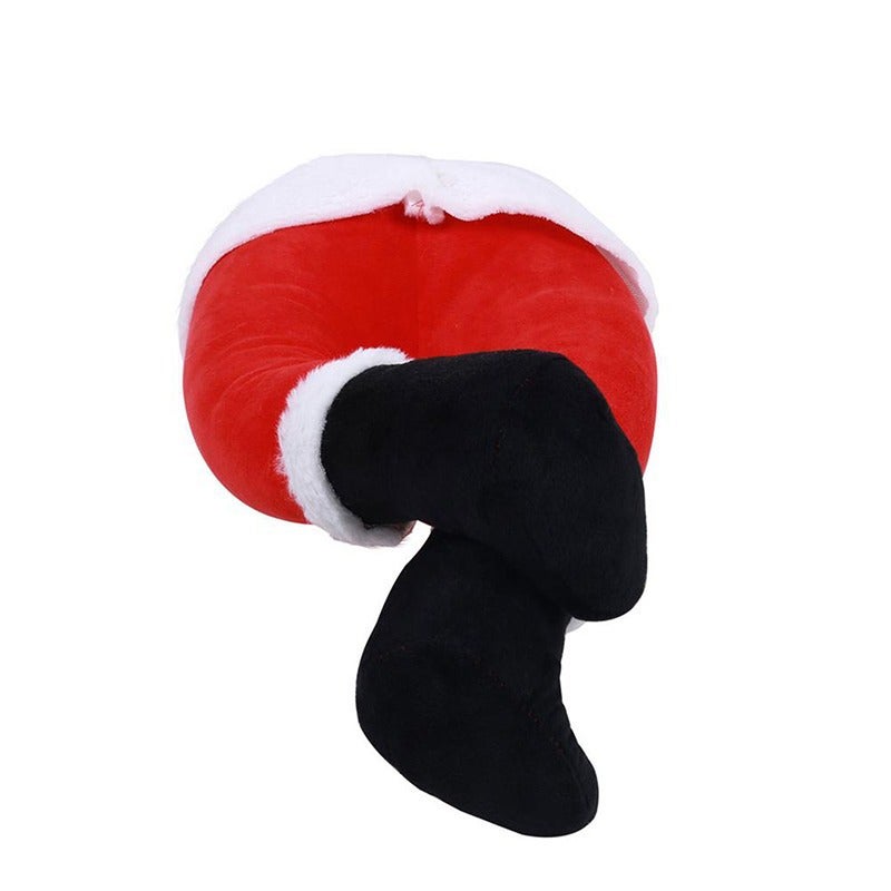 Christmas Tree Decoration Plush Door Decoration Santa Claus Legs Christmas Decoration Home Ornament red Total length is about 38cm, width is about 21cm, thickness is about 16cm, foot length is 11cm - Image 4