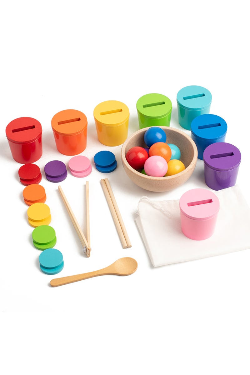color classification Montessori Wooden Educational Color Cognitive Classification Cup Baby Sensory C