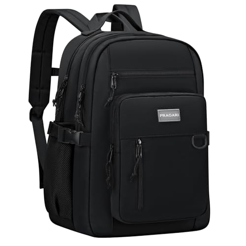 PRAGARI Kids Backpack for School Cute Aesthetic Black Backpack Girls Student Bookbag Women Travel Lightweight Book Bag - Image 1