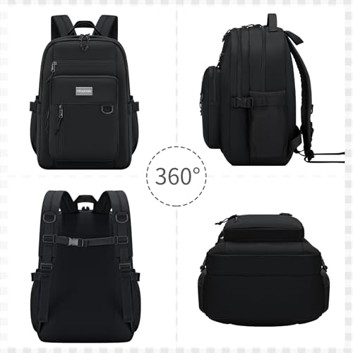 PRAGARI Kids Backpack for School Cute Aesthetic Black Backpack Girls Student Bookbag Women Travel Lightweight Book Bag - Image 5