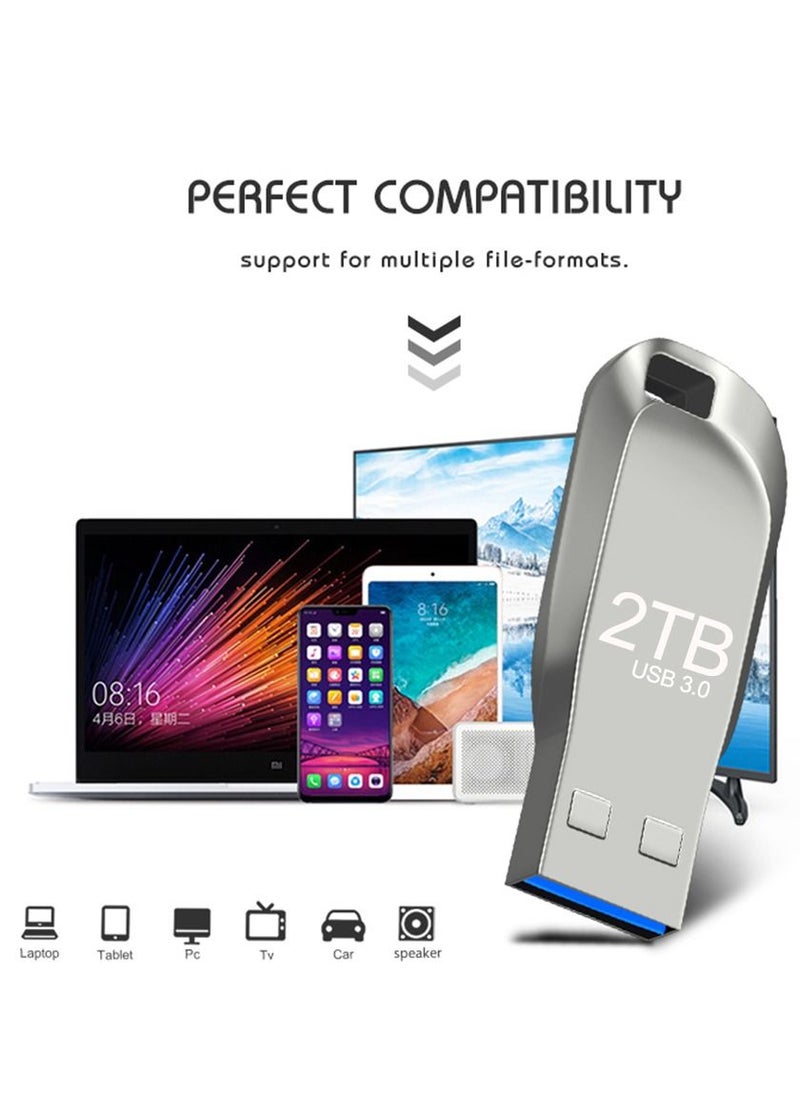 Generic - 2TB USB 3.0 High speed Flash Metal Pen Drive Waterproof Black - Image 1