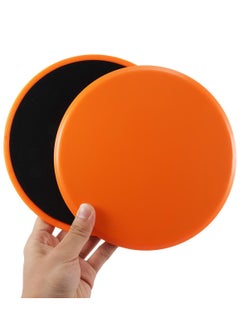 Generic Exercise Sliders Gliding Discs Dual Sided Total Body Workout System 2Pcs, Orange  - Image 5