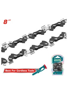 TOTAL Super Total Chain 8" for Chain Saws| 3/8" Pitch, 0.043" Gauge, 33 Links - High-Performance Saw Chain  - Image 1
