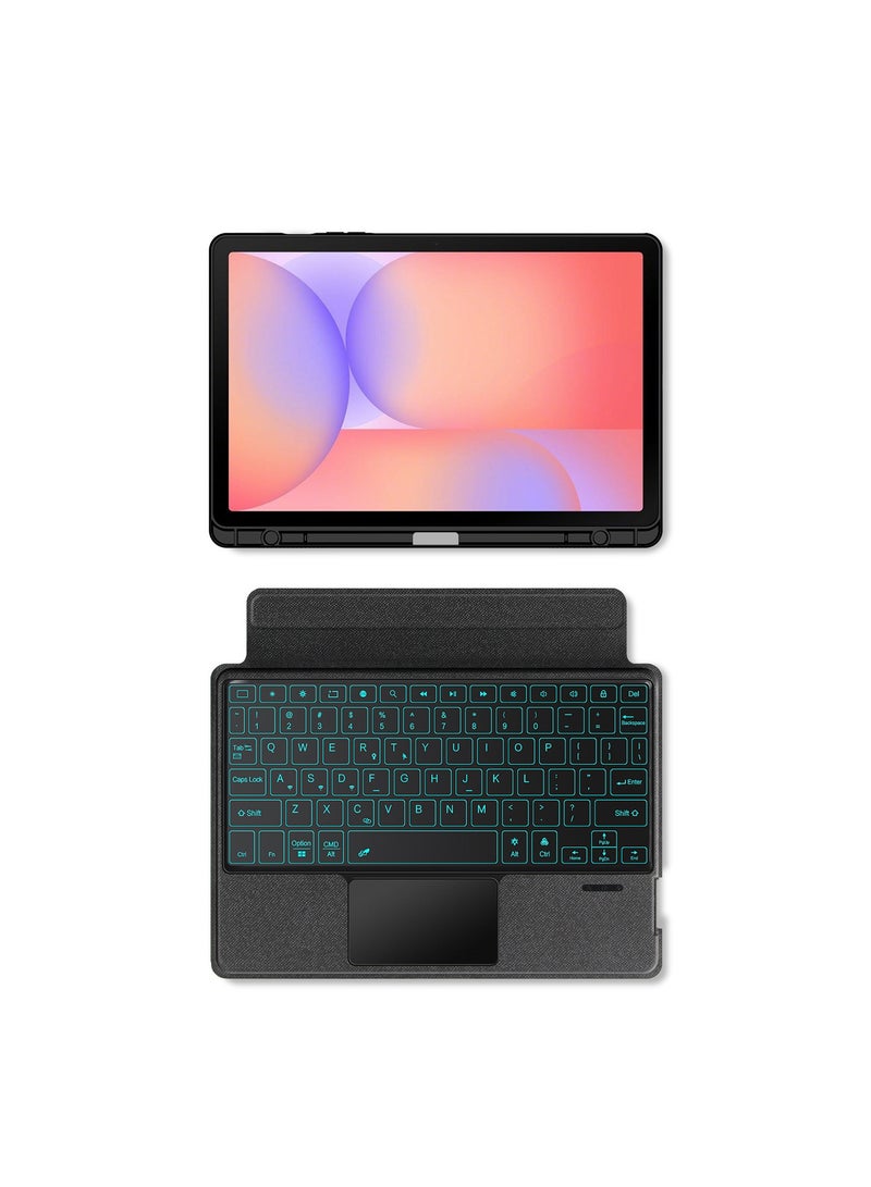 general Backlit keyboard case compatible with Samsung Galaxy Tab S11 11-inch 2025 tablet with magnetic detachable touch keyboard and leather case with pen slot - Image 2