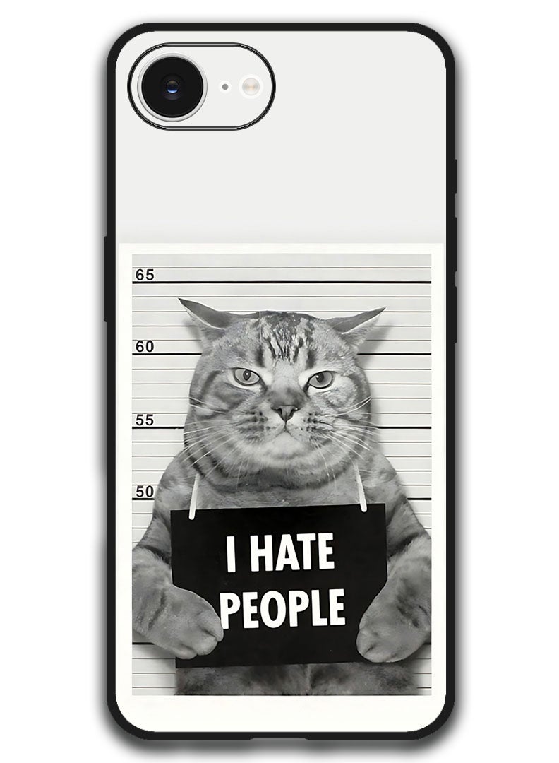 Theodor Case Compatible with Apple iPhone 16e 6.1 Inch Protection Shockproof Bumper Cover - i Hate People - Image 1