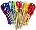 Kingsnow 50 Pack Ribbon Wands Wedding Streamers with Bells Silk Fairy Stick Wish Wands Party Favors for Wedding Send Off Party Activities Table Holiday Celebration - Image 3