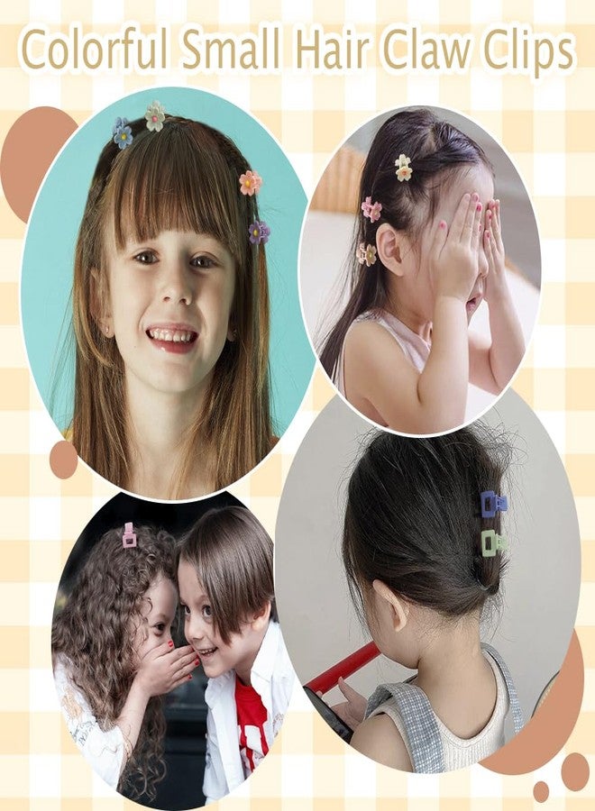 Ahoney 20Pcs Small Claw Clips for Girls Women, Cute 1inch Mini Flower Tiny Hair Clips for Kids Decorations, Jaw Clips Strong Hold Accessories Barrettes (Colorful) - Image 3