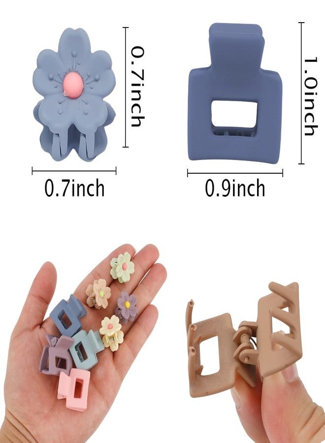 Ahoney 20Pcs Small Claw Clips for Girls Women, Cute 1inch Mini Flower Tiny Hair Clips for Kids Decorations, Jaw Clips Strong Hold Accessories Barrettes (Colorful) - Image 2