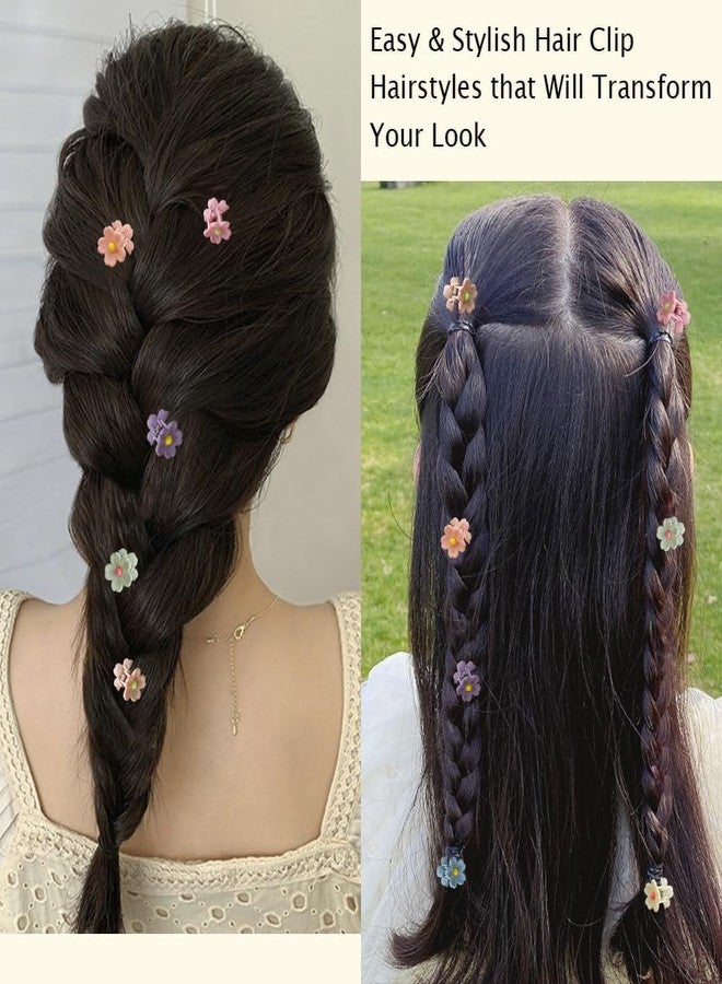 Ahoney 20Pcs Small Claw Clips for Girls Women, Cute 1inch Mini Flower Tiny Hair Clips for Kids Decorations, Jaw Clips Strong Hold Accessories Barrettes (Colorful) - Image 4