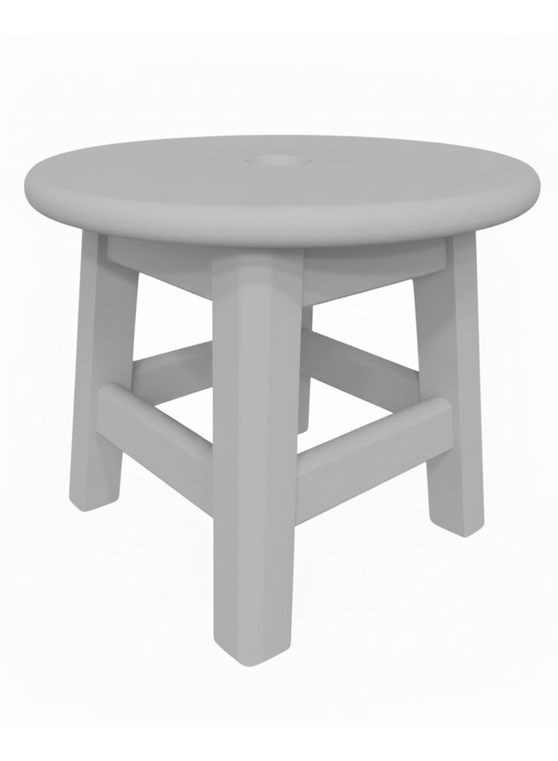 Small Wood Chair a seat 30 cm suitable for kitchen bathroom and balcony - grey color
