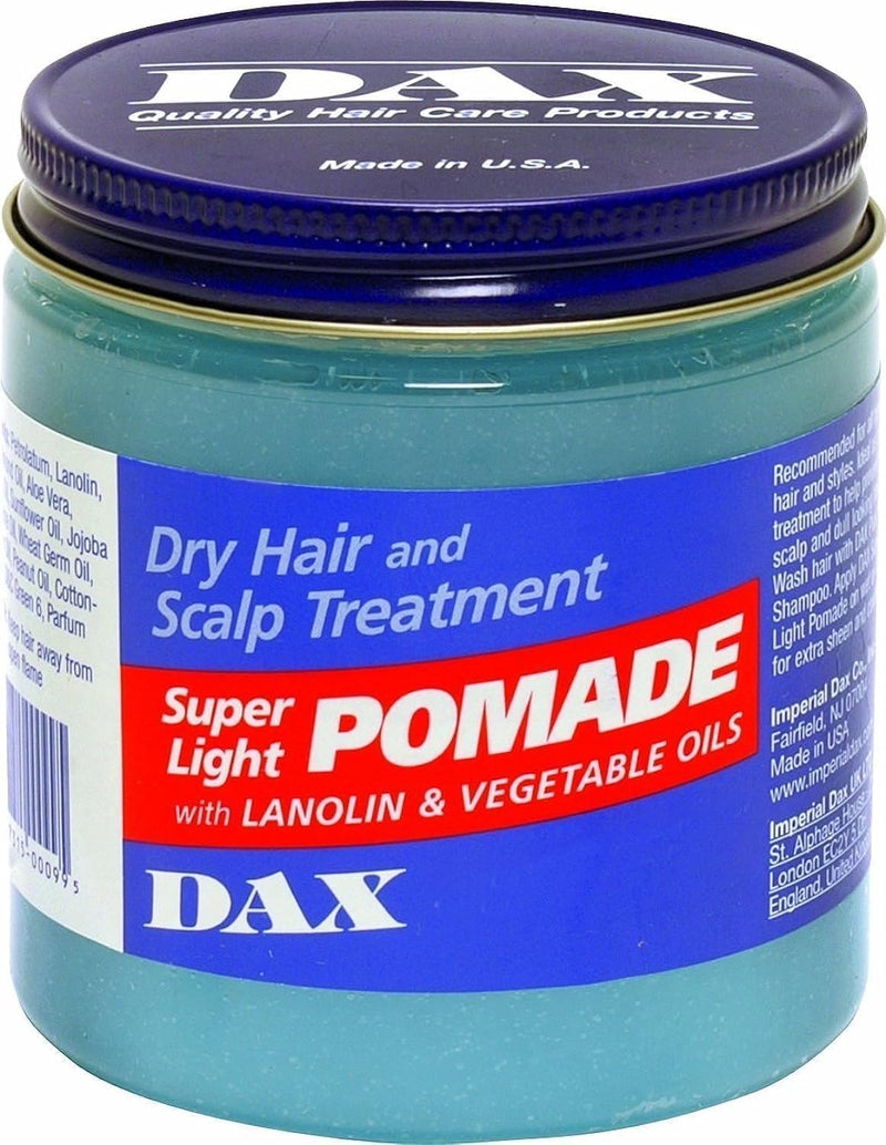 Dax Super Light Pomade 7.5 oz - Dry Hair and Scalp Treatment with Lanolin & Vegetable Oils - Image 1